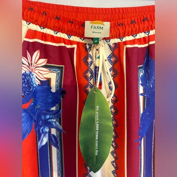 FARM Rio Macaw Scarf Pants NWT Size M - Picture 5 of 6